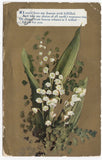 Lilies of the Valley Flowers POEM, Mount Joy ONT S/R 1909 (Closed PO) Postcard Lily