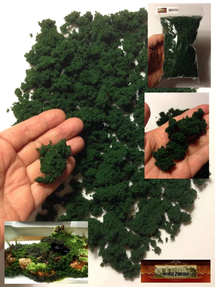 M00254 MOREZMORE Faux Fake Artificial Moss RIVER BANK Foliage Dark Green Green Plant