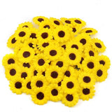 30pcs Mini Silk Artificial Sunflower Flower Head For Wedding Party Scrapbooking Sunflower