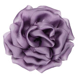 4" Silk Satin Flower Brooch Pin Large Peony Floral Lapel Pin Purple Peony
