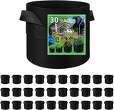 30 Pack 10 Gallon Plant Grow Bags, Breathable Felt Non-Woven Aeration Fabric Pla Garden Plants