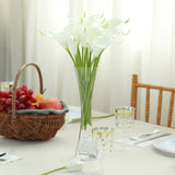 20 WHITE 14" tall Poly Foam Calla Lily Flowers Single Stems Party Centerpieces Lily