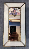 Vintage Beaded Leaded Stained Glass Mirror Rose Daisy Carnation Flowers mADK Carnation