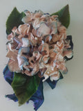 Vintage Huge Large Realistic Pink Blue Hydrangea Flower Brooch Pin Corsage? Hydrangea