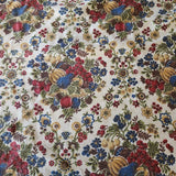 2 Yards Cintage Floral Hitchcock Stencil Waverly Bonded Fabric 47 in Flowering Plants