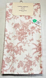 LAURA ASHLEY KITCHEN TOWELS (2) ROSES PINK WHITE 100% COTTON 18 X 28 NIP Roses