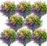Hananona Artificial Flowers Outdoor, Faux Artificial Plants UV Resistant Plastic Green Plant