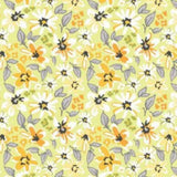 Patch Of Sunshime Cotton Fabric Wilmington  Summer Flowers  By the Yard Flowering Plants