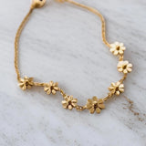 Golden Sun Flower Small Daisy Splicing Chain Necklace Sunflower