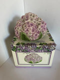 Hydrangea Flower Trinket box Covered Dish in Box Hydrangea