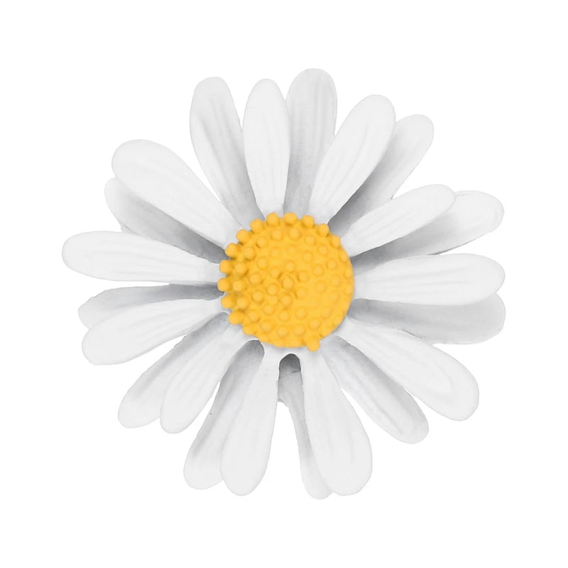 1 Pcs Daisy Pin Flower Women Brooch Lapel Pins Sunflower Suit Lapel Pin White Sunflower