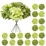 Hydrangea Artificial Flowers, 20 Pcs Green Hydrangea Artificial Flowers Bulk,... Hydrangea
