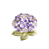 Purple Lilac Flower Brooches for Women Collar Hydrangea Wedding Bouquet Brooch C Hydrangea