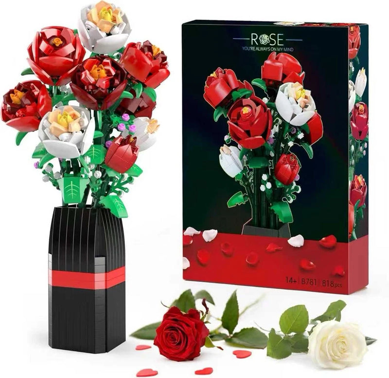 Lego Flowers Bouquet Building Set, Creative Artificial Rose  Botanical Bouquet