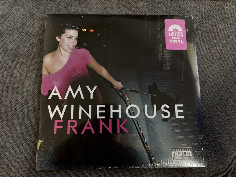 Limited edition pink vinyl record sleeve with “AMY WINEHOUSE FRANK” cover art