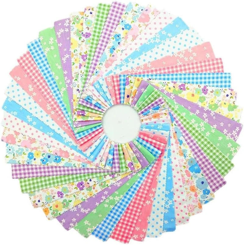 80 Pcs Jelly Roll Fabric Strips for Quilting,2.6 Inch Precut Cotton Fabric Bundl Flowering Plants