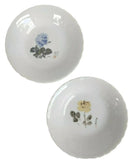 Ito Shinsui Small Floral Ceramic Bowls Set of 2 Japan Blue Hydrangea Yellow Rose Hydrangea