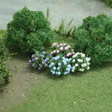 Free Shipping 60 Hydrangea HO Scale 5/8 inches Tall # 70043 Hydrangea