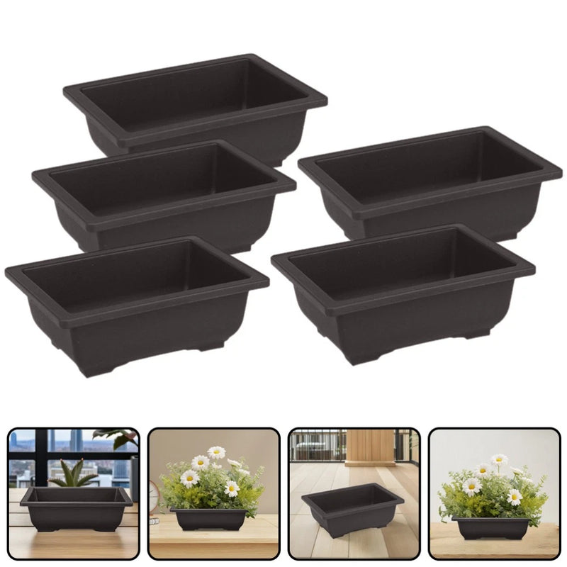 3 Pack Planter Rectangle Home Gardening Pot Succulent Flower Household Garden Plants