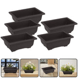 3 Pack Planter Rectangle Home Gardening Pot Succulent Flower Household Garden Plants