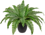 17.7" Fake Fern Potted Plant Small Artificial Boston Ferns in Pot 25 Leaves Green Plant