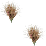 2 Count Artificial Plants for Outdoors Model Grass Tall Fake Green Green Plant