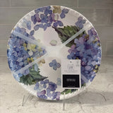 Set 4 HYDRANGEA 8.5Ó Melamine Salad Plates Farmhouse Rachel Ashwell NEW Blue Hydrangea