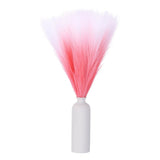 6 Pcs Faux Pampas Grass, 18 Inch Fluffy Pampas Grass Decor, Pink Gradient Pampas Grass