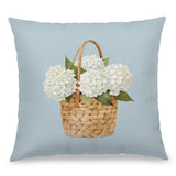 Hydrangea Floral Flower Decorative Pillow Covers Case 18x18 Inch,Blue Hydrang... Hydrangea