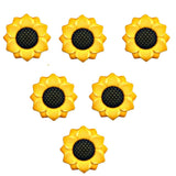 Dimensional 3D Sunflowers (6 pcs) - Buttons Galore - Autumn Fall Sew Craft Scrap Sunflower