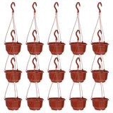 15 Sets Plastic Flower Pot Hanging Nursery Planter for Indoor Garden Garden Plants