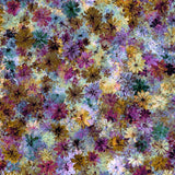 45" Wild Petals Quilting Fabric, Violet Gold Flowering Plants