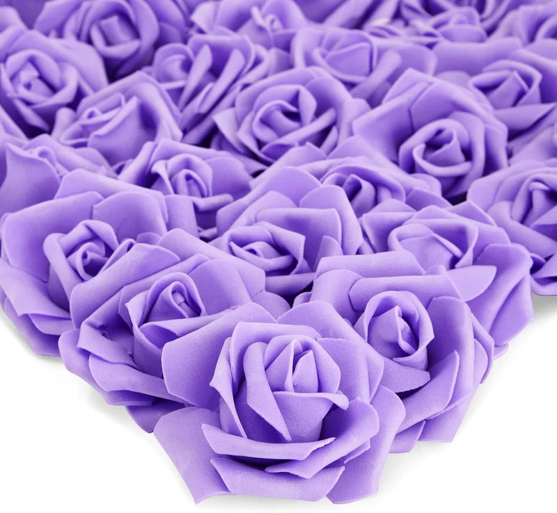 Juvale 100 Pack Purple Artificial Flowers - 3 Inches, Fake Carnations for Weddin Carnation