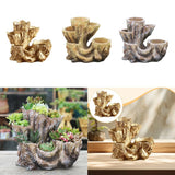 Tree Stump Flower Pot Decors Outdoor Plant Container for Home Garden Desktop Garden Plants