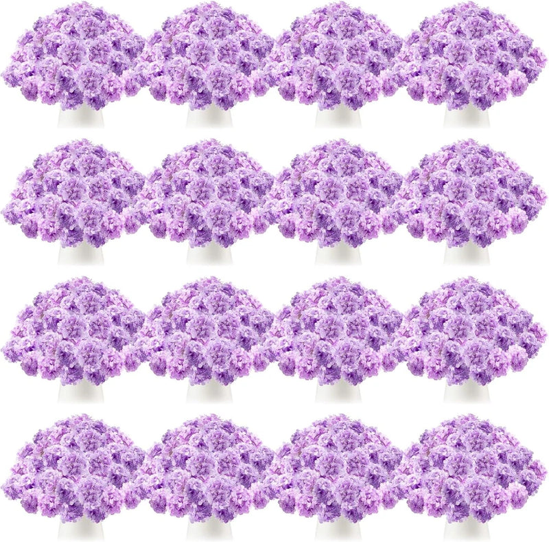 150 Pcs Purple Artificial Hydrangea Flowers for Wedding & Home Decor Hydrangea