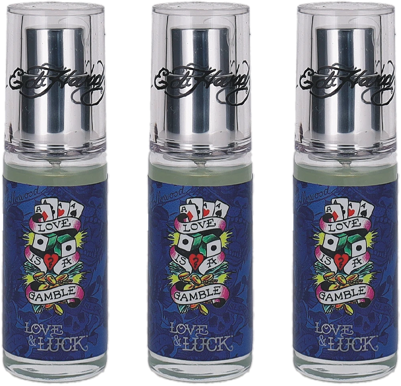 love & luck By Ed Hardy For Men Combo Pack: Mini EDP Cologne (3x0.25oz) New EDP