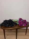 Black Eucalyptus Foliage + Purple Ranunculus Flower Bundle | Gothic Decor Ranunculus