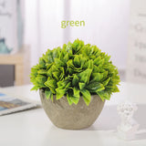 Simulation Potted Plant Fake Flower Bonsai Artificial Grass Ball Home Ornaments Green Plant
