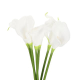 6 Pcs 13 Inch Artificial Calla Lily Fake Flowers Real Touch, White Lily