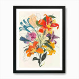 Gloriosa Lily 2 Collage Flower Bouq Framed Wall Art Poster Canvas Print Picture Lily