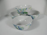 Royal Worcester RW Essentials Blue Hydrangea Soup Cereal Chili Bowls Set of 4 Hydrangea