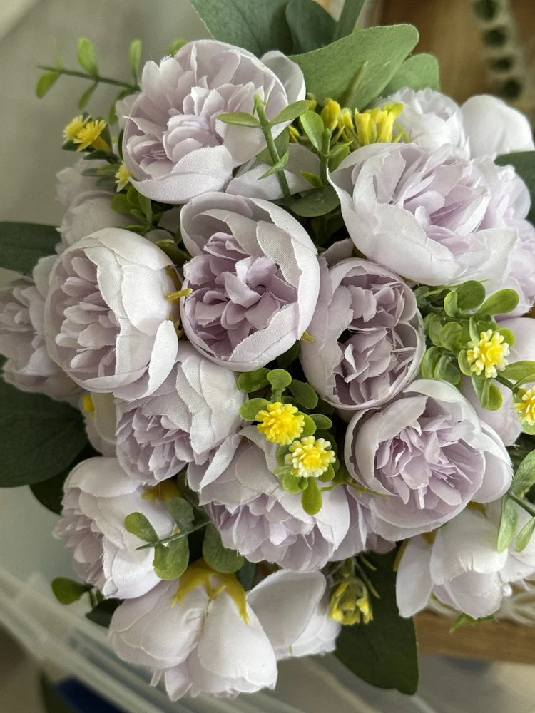 New, Artificial Flowers Handheld Lavender Ranunculus, Wedding / Prom Bouquet Ranunculus