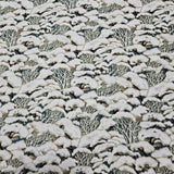 Winter Frost BTY Michael Miller Snow on Bushes Gold Metallic Dark Blue Flowering Plants