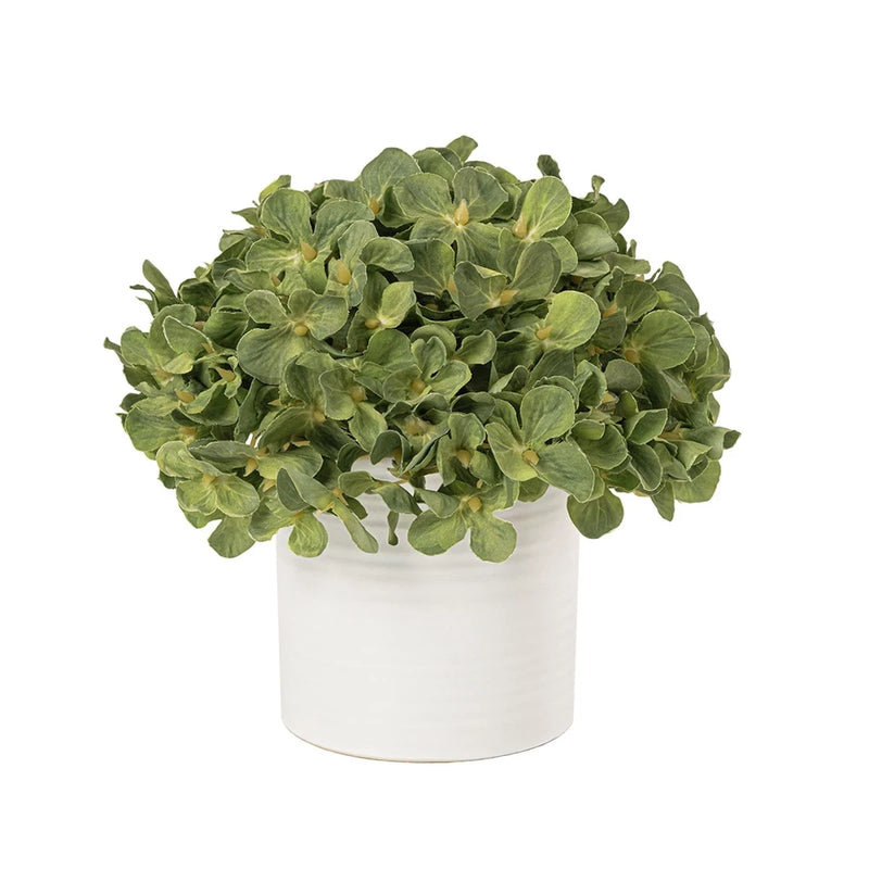 Hydrangea Fake Flowers in Vase, Artificial Flowers with Ceramic Vase Small Fa... Hydrangea
