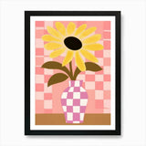Sunflower Flower Vase 5 Art Print Framed Wall Art Poster Canvas Print Picture Sunflower