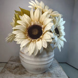 Sunflower Fake Flowers in Vase Sunflowers Artificial Flowers with Vase for Ta... Sunflower