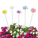 20Pcs Daisy Garden Stakes Decor Flowers Decorative Garden Stakes Waterproof Garden Plants
