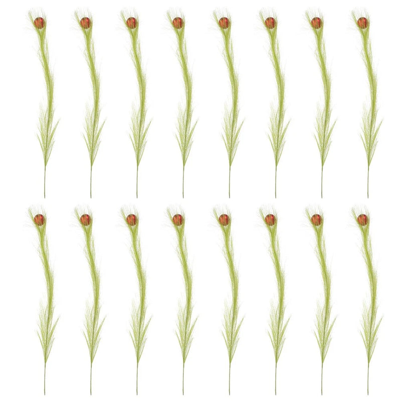 16 Pcs Small Pampas Grass Decor Faux Fake Plant for Decoration Greenery Pampas Grass