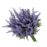 Lavender Artificial Flowers Bulk Stems Purple Real-Touch Faux Bouquet, 8pcs Bouquet