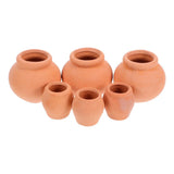 2 Pieces Small Planter Pots Mini Terracotta Clay for Plants Tiny Flower Garden Garden Plants